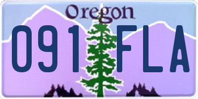 OR license plate 091FLA