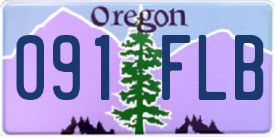 OR license plate 091FLB