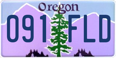 OR license plate 091FLD