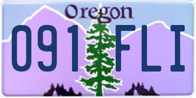 OR license plate 091FLI