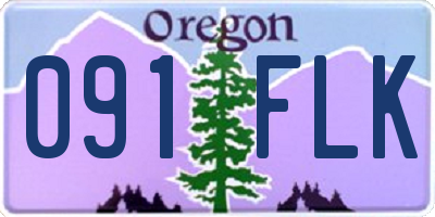 OR license plate 091FLK