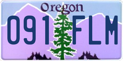 OR license plate 091FLM