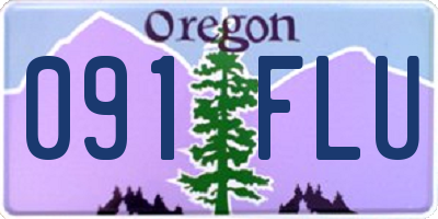 OR license plate 091FLU