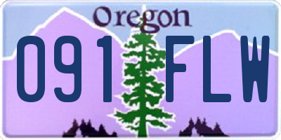 OR license plate 091FLW
