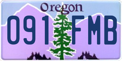 OR license plate 091FMB