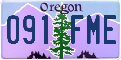 OR license plate 091FME