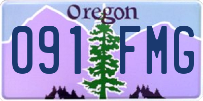 OR license plate 091FMG