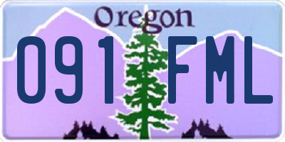 OR license plate 091FML