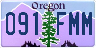 OR license plate 091FMM