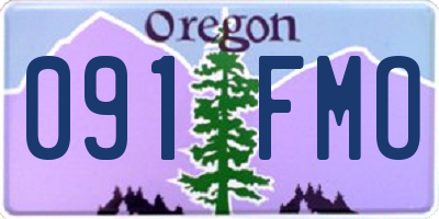 OR license plate 091FMO