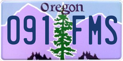 OR license plate 091FMS