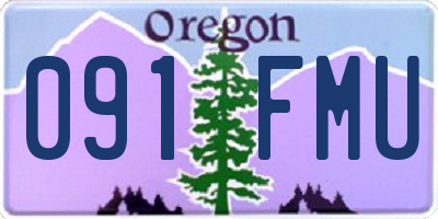 OR license plate 091FMU