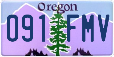 OR license plate 091FMV
