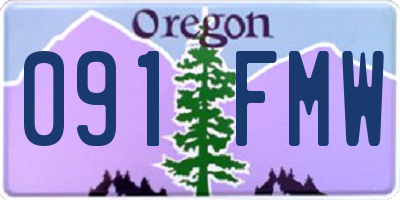 OR license plate 091FMW