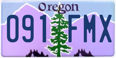 OR license plate 091FMX