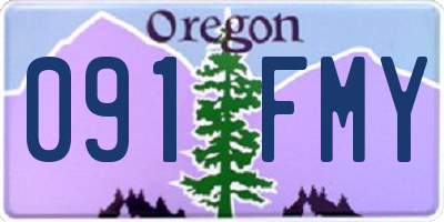 OR license plate 091FMY
