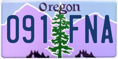 OR license plate 091FNA
