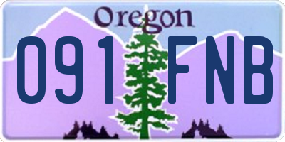 OR license plate 091FNB