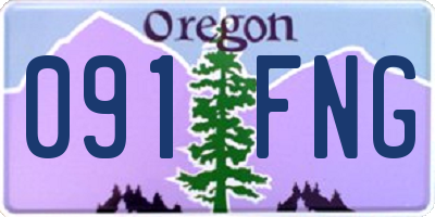 OR license plate 091FNG