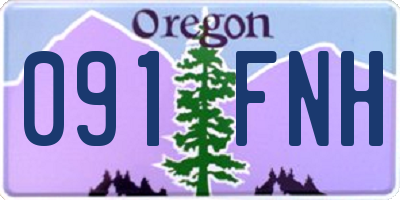 OR license plate 091FNH