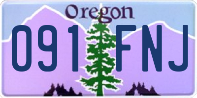 OR license plate 091FNJ