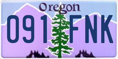 OR license plate 091FNK