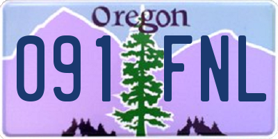 OR license plate 091FNL