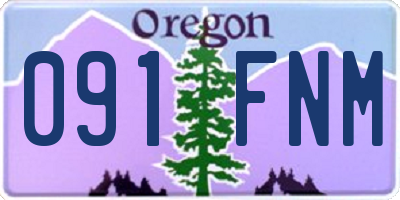 OR license plate 091FNM