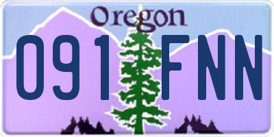 OR license plate 091FNN
