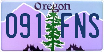 OR license plate 091FNS