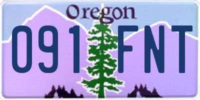 OR license plate 091FNT
