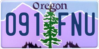 OR license plate 091FNU