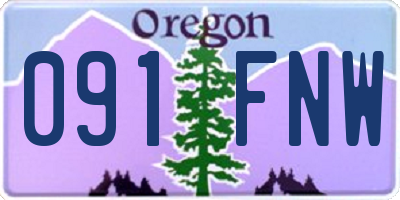 OR license plate 091FNW