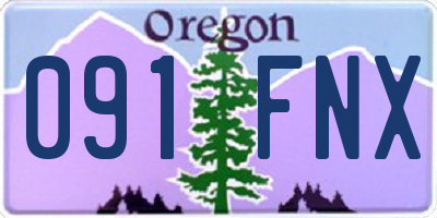 OR license plate 091FNX