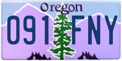 OR license plate 091FNY