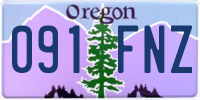 OR license plate 091FNZ