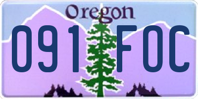 OR license plate 091FOC