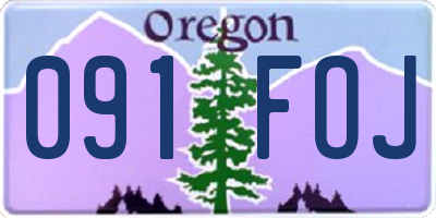 OR license plate 091FOJ