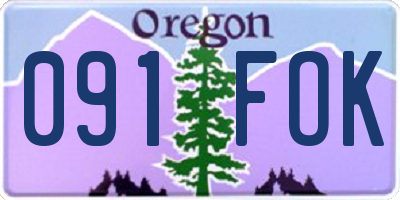 OR license plate 091FOK