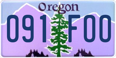 OR license plate 091FOO