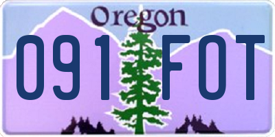 OR license plate 091FOT