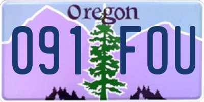OR license plate 091FOU