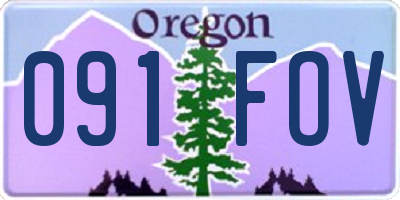 OR license plate 091FOV