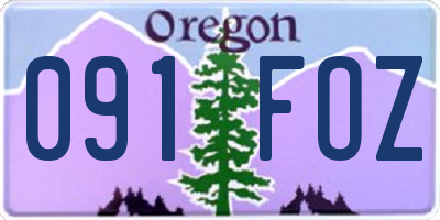 OR license plate 091FOZ