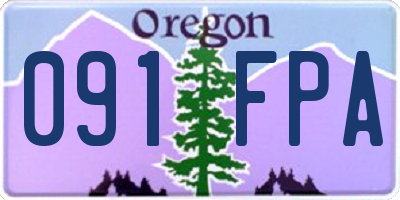 OR license plate 091FPA