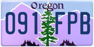 OR license plate 091FPB