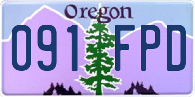 OR license plate 091FPD