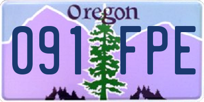 OR license plate 091FPE