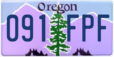 OR license plate 091FPF
