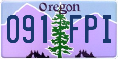 OR license plate 091FPI